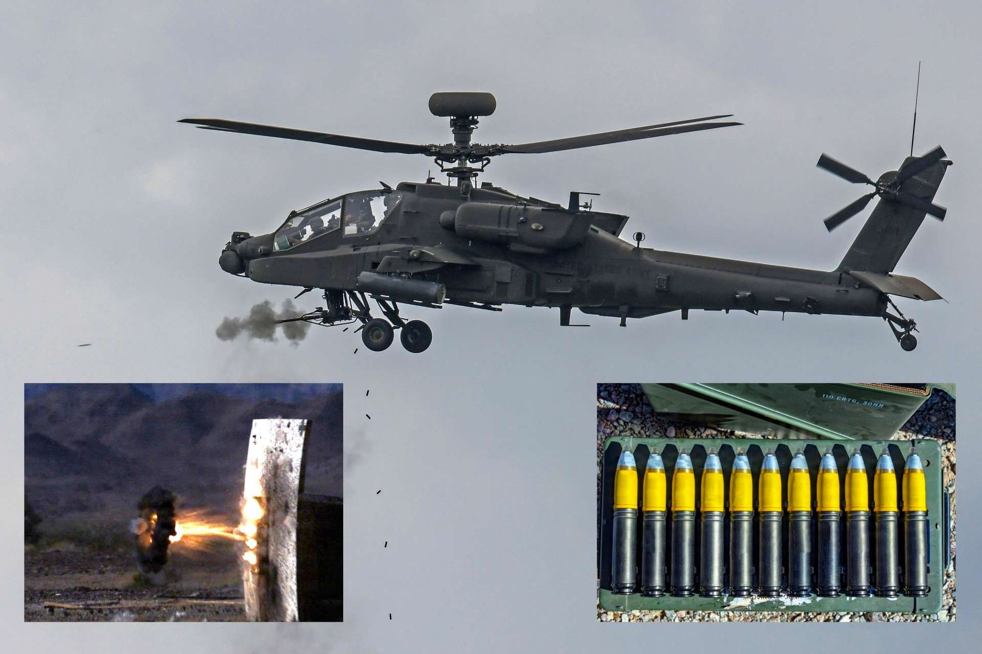 The U.S. Army is equipping its AH-64 Apache helicopters with a new XM1225 proximity-fuzed 30mm round, adding a lower-cost, gun-based capability to counter small drones without modifying the aircraft (Picture Source: U.S. Army)