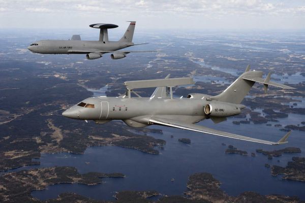 The GlobalEye’s advantage over both the Boeing E-3 Sentry and the E-7 Wedgetail is simple: it combines multi-domain sensing (air, sea, ground), higher-altitude coverage, and lower operating cost in a smaller, more flexible aircraft, while still using modern AESA radar.  (Picture source: AI-generated image based on Saab visual)