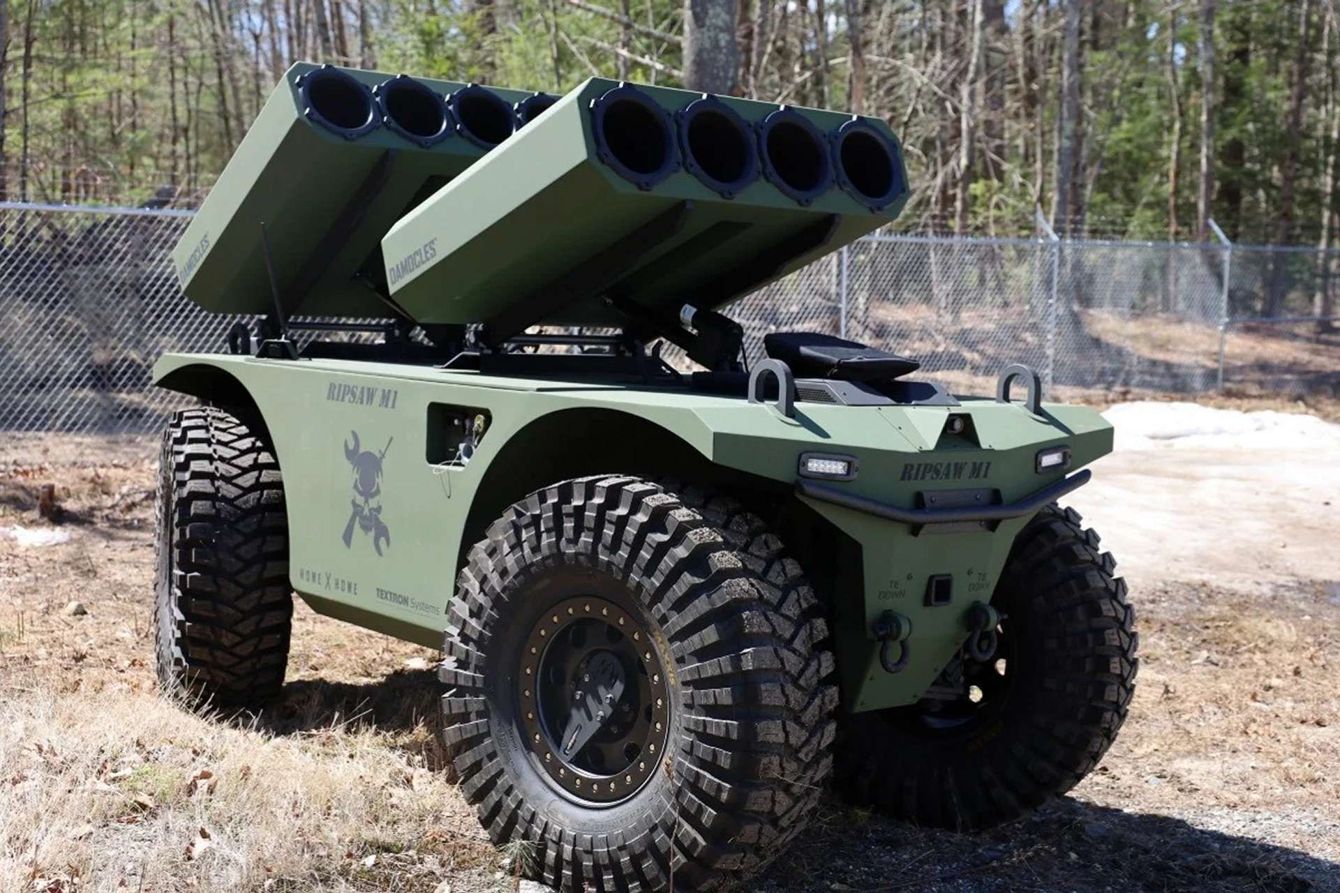 Textron Systems unveiled the RIPSAW M1 uncrewed ground vehicle to give the United States Marine Corps a fast, modular robotic system for reconnaissance, counter-drone defense, and precision strike in littoral operations (Picture Source: Textron)