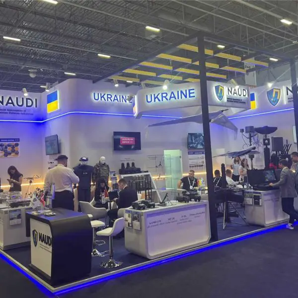 Ukrainian defense companies showcase domestically developed military technologies during a previous international defense exhibition. At Eurosatory 2026, Ukraine is expected to present a new generation of combat-proven drones, missiles, electronic warfare systems, and air defense solutions shaped by operational experience gained during the war against Russia.