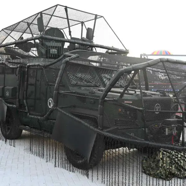 The intensification of drone attacks in Ukraine has led to a rapid expansion in the use of anti-drone mesh and cope cages to force incoming kamikaze drones to detonate or malfunction before reaching the vehicle’s most vulnerable surfaces. (Picture source: Army Recognition)