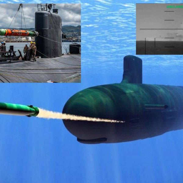 A U.S. Navy fast attack submarine sank an Iranian combatant vessel in the Indian Ocean with a single Mk 48 heavyweight torpedo, marking the first confirmed wartime sinking of an enemy warship by a U.S. submarine since World War II (Picture Source: U.S. Navy / U.S. Department of War / Lockheed Martin)