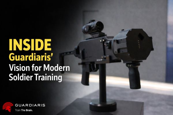  Guardiaris presented the BANS system, a shoulder-fired portable device designed to digitally simulate a missile launch pattern to trigger an aircraft’s warning systems (Picture source: Army Recognition)