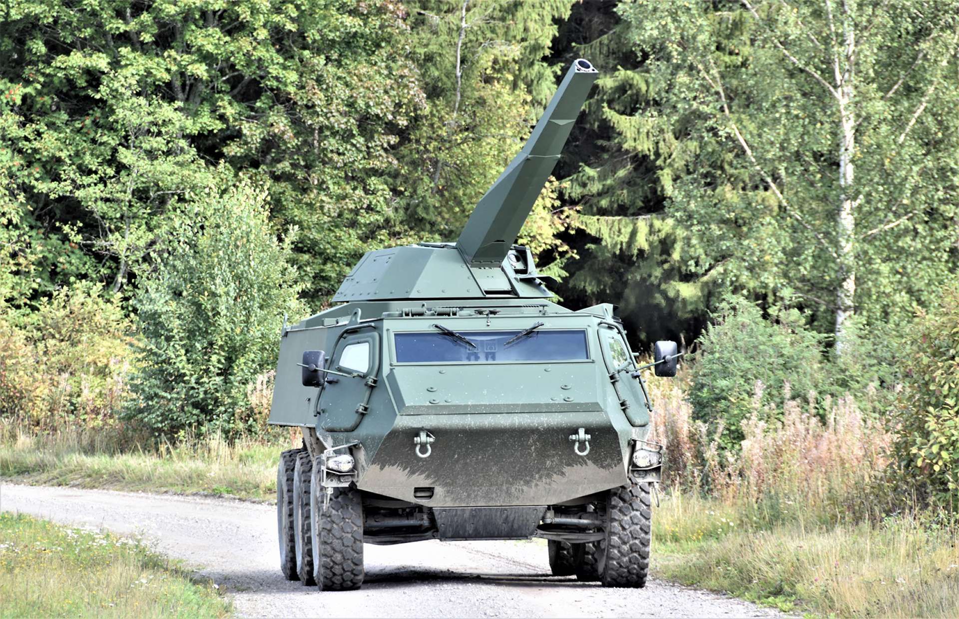 Germany’s Patria 6x6 offers fast protected mobility with an 8.5 tonne payload, plus variants with remote weapon stations and the NEMO 120 mm turreted mortar for rapid indirect fire, replacing ageing Fuchs vehicles in NATO formations (Picture source: Patria).