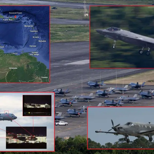 U.S. forces have expanded their Caribbean presence near Venezuela with ISR-heavy deployments that include U-28A Draco surveillance aircraft, EC-130H Compass Call electronic warfare platforms, and fighter activity involving F-5s alongside more advanced assets (Picture Source: U.S. Air Force / Ricardo Arduengo / Google Earth)