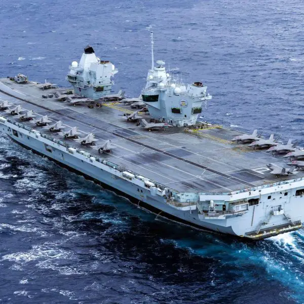The UK’s HMS Prince of Wales carrier strike group has deployed to Norway to reinforce NATO maritime security and anti-submarine readiness across the High North and North Atlantic (Picture Source: Royal British Navy)