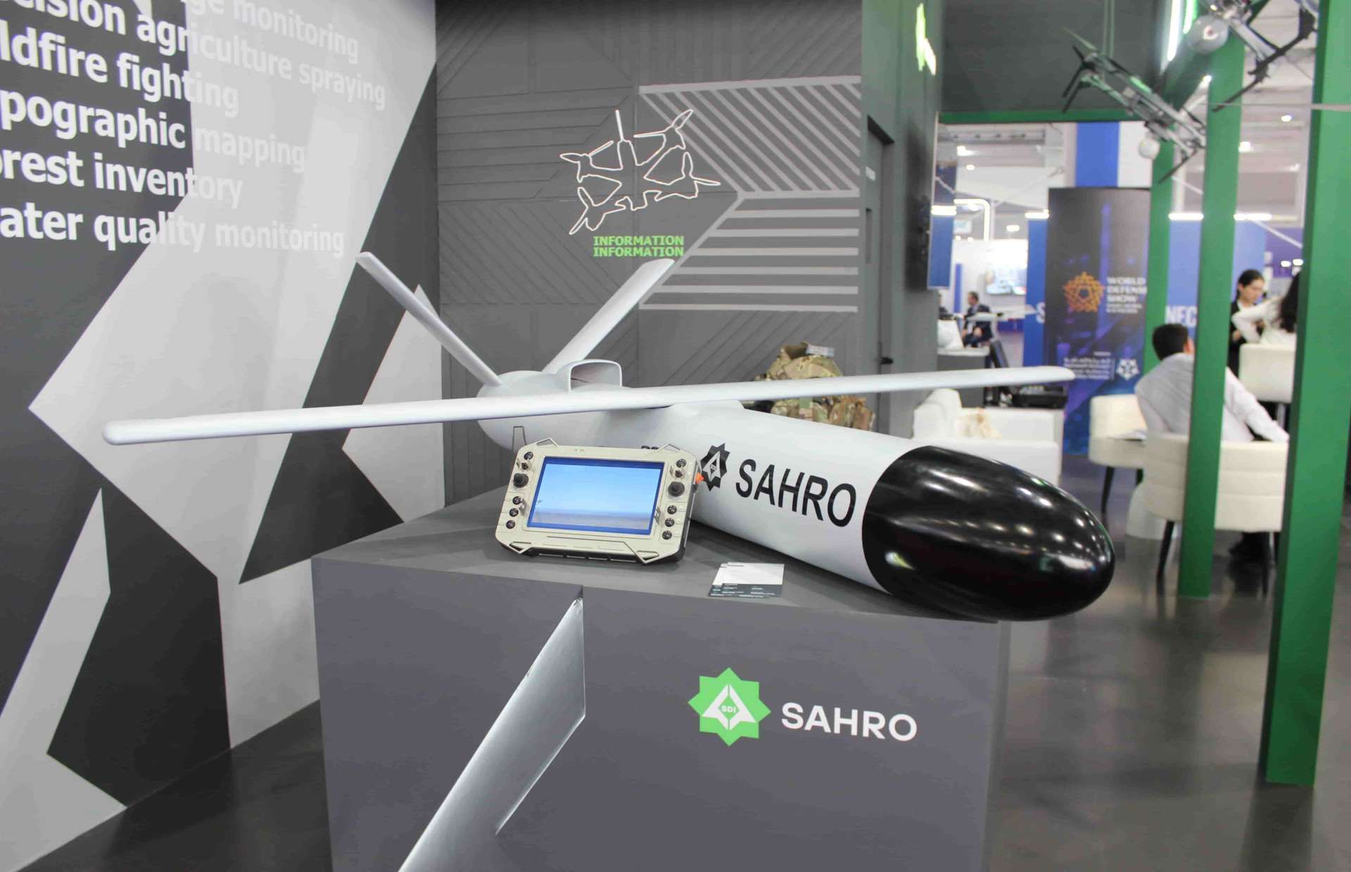 SAHRO VM-1 jet-powered target drone, a 45 kg turbojet aerial target designed for air-defense training and live-fire trials, offering up to 60 minutes endurance, a 30 km operational radius, and 280-300 km/h cruise speed to simulate fast aerial threats for radar tracking and interceptor testing (Picture source: Army Recognition Group).