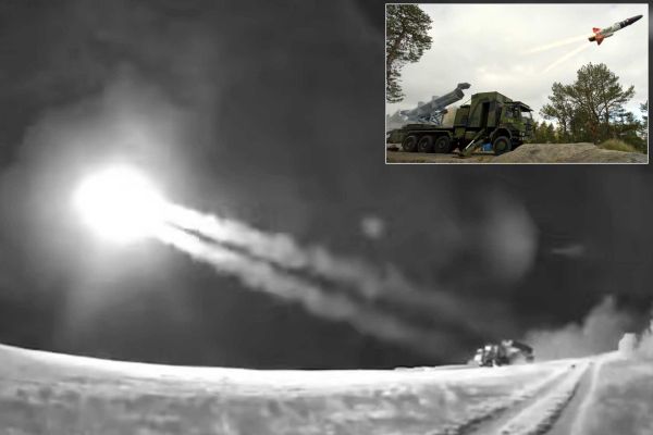 The launcher observed in the footage corresponds to known RBS 15 mobile launchers, particularly in the design of the transport-launch containers, which are rectangular and mounted in pairs on a truck chassis. (Picture source: Ukrainian Navy and Saab)