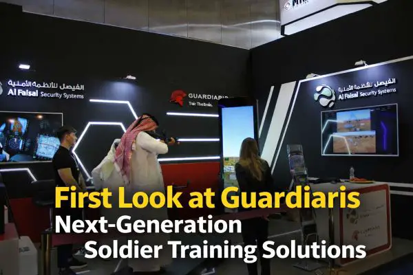 At DIMDEX 2026 in Doha, Guardiaris showcases its SAMT Small Arms Mobile Trainer and GUARD simulation engine, highlighting how mobile, laserless training solutions can increase soldier readiness, reduce reliance on live-fire ranges, and deliver repeatable, data-driven training closer to operational units (Picture source: Army Recognition Group).