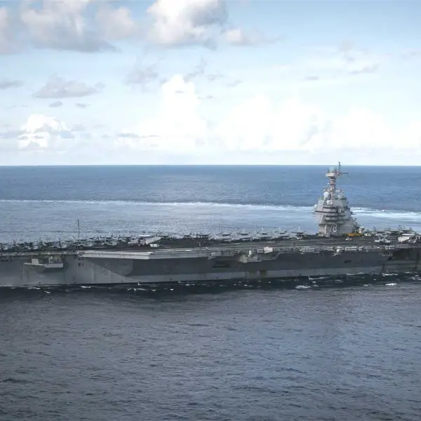 U.S. Navy USS Gerald R. Ford aircraft carrier is operating in the Caribbean Sea close to the Venezuelan coast, in support of U.S. Southern Command missions aligned with Department of War directives and presidential orders to combat drug trafficking and defend U.S. national security.