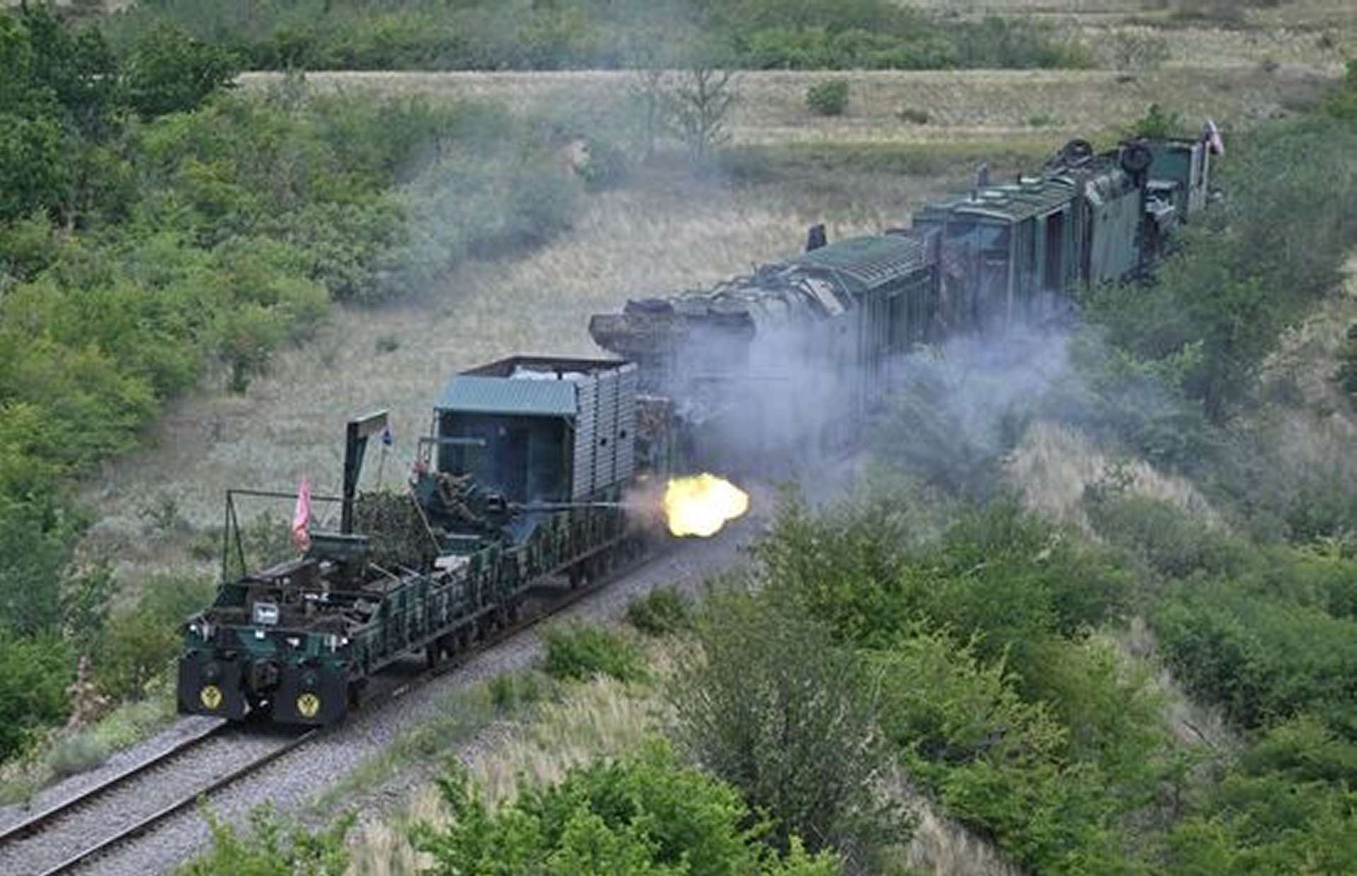 Russian armored trains use armored rail mobility with onboard weapons and sensors, now adding AI vision to spot drones faster and cue defenses (Picture source: social media).