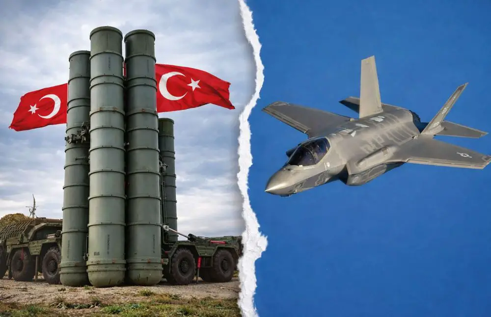 Türkiye is considering returning its Russian-made S-400 air defense system as a move that could reopen access to US defense programs, including the F-35, trading a long-range area air defense capability for renewed integration with Western combat aviation and air defense architectures (Picture source: Army Recognition Edit).