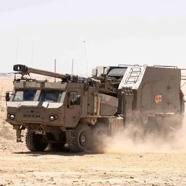 SIGMA 155 Roem self-propelled howitzer of the IDF Artillery Corps featuring a 155 mm gun with up to 40 km range, fully automatic shell loading, a reduced three-soldier crew, and advanced digital command-and-control enabling rapid, networked fire missions and high-tempo shoot-and-move operations (Picture source: Israel MoD).