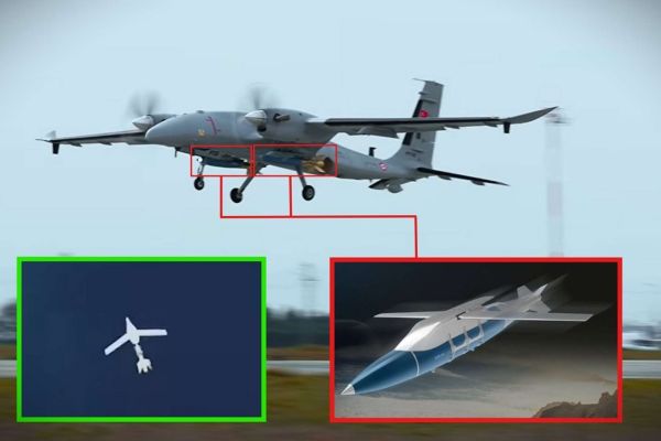 Baykar announced that its Bayraktar AKINCI successfully struck a target using the KGK-82, demonstrating Türkiye’s ability to convert standard Mk-82 bombs into precision stand-off strike weapons (Picture Source: Baykar Technologies)