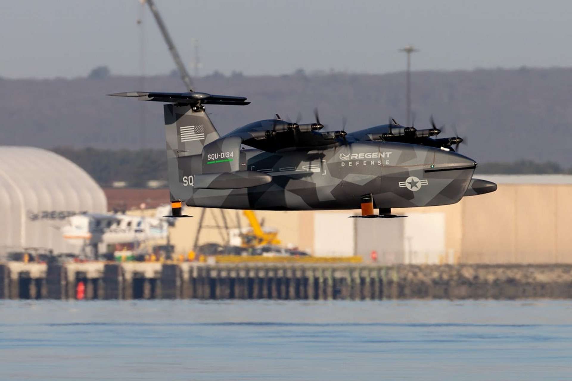 REGENT’s Squire autonomous seaglider completes its first flight, showcasing a low-signature platform for high-speed littoral ISR, logistics, search and rescue, and ASW support without traditional infrastructure (Picture source: REGENT).