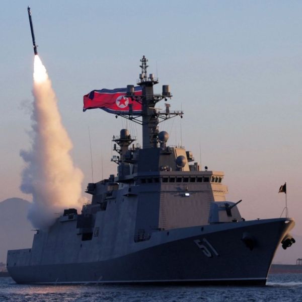 North Korea conducts a new series of missile launches from its naval destroyer Choe Hyon as part of an ongoing effort to refine sea-based strike capabilities (Picture source: KCNA)