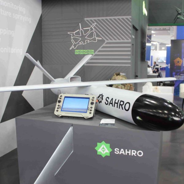 SAHRO VM-1 jet-powered target drone, a 45 kg turbojet aerial target designed for air-defense training and live-fire trials, offering up to 60 minutes endurance, a 30 km operational radius, and 280-300 km/h cruise speed to simulate fast aerial threats for radar tracking and interceptor testing (Picture source: Army Recognition Group).