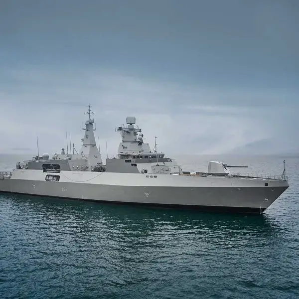 The MEKO A-200 has an overall length of about 121 meters, a beam of 16.4 meters, and a design draught of about 4.4 meters, with a full-load displacement of roughly 3,950 tonnes. (Picture source: TKMS)