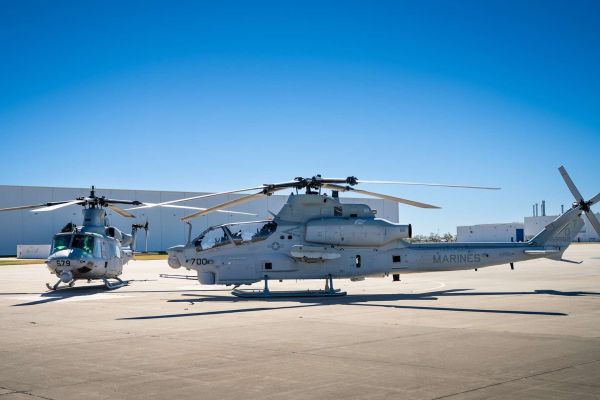 Bell has advanced the U.S. Marine Corps’ H-1 modernization effort by delivering the first SPINE-upgraded AH-1Z Viper and UH-1Y Venom helicopters to flight testing, enabling future weapons integration and improved survivability for high-intensity combat operations (Picture Source: BELL)