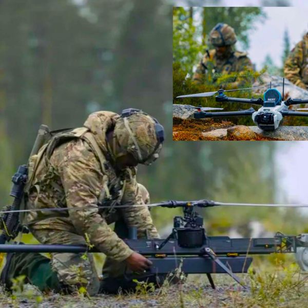 The British Army used Exercise Northern Star in Finland near the Russian border to test a networked drone kill chain linking Anduril's Ghost-X reconnaissance aircraft with the Bolt-M loitering munition, enabling infantry units to detect, track, and strike targets at range while remaining concealed and reducing exposure to enemy fire (Picture Source: British Army / Edited by Army Recognition Group)