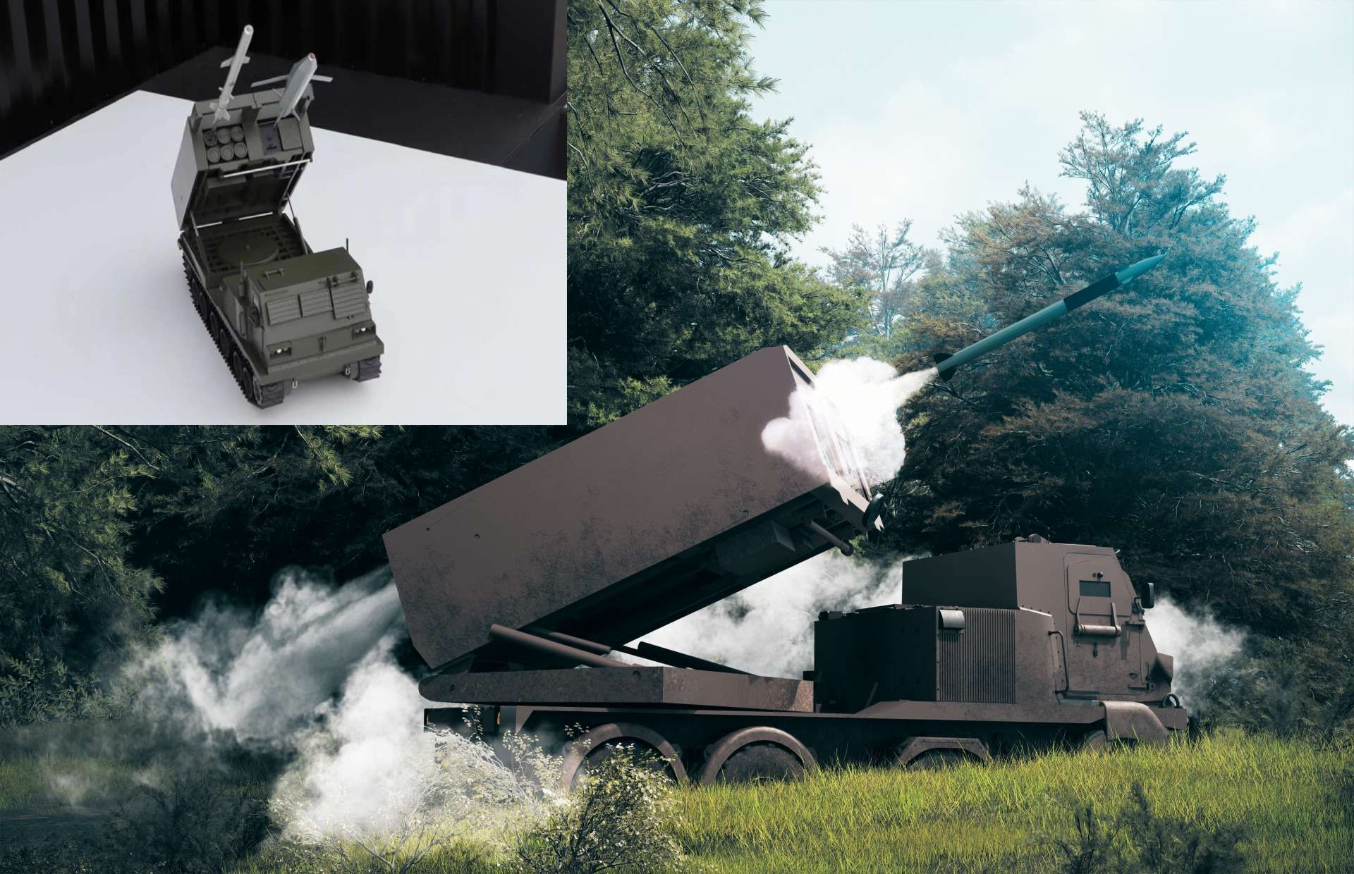 France’s Thundart launcher, shown here in concept form, mirrors the U.S. HIMARS in range and mobility but stands apart through its fully French design, ITAR-free technology, and integration within national command networks for sovereign long-range precision strikes (Picture source: MBDA / Army Recognition Group).