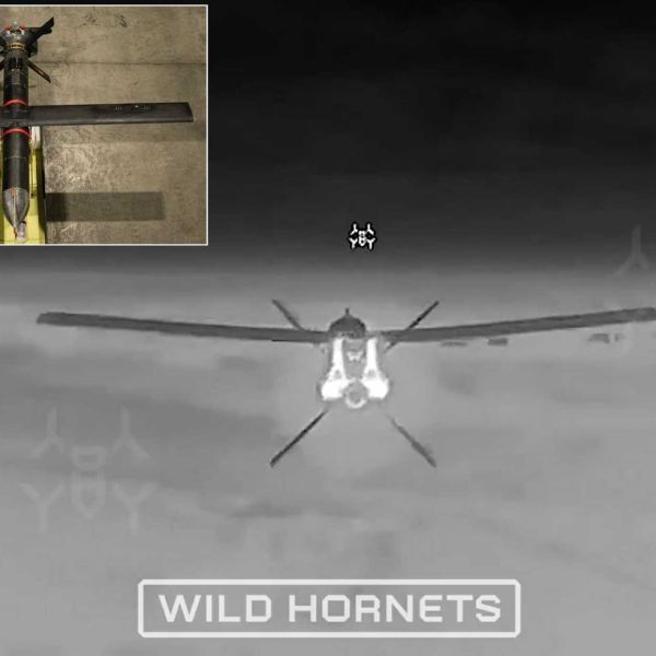 Russia uses the Shahed-107 primarily to strike targets 100 to 300 kilometers behind the Ukrainian front line, making it suitable for attacks on logistics hubs, fuel depots, command posts, air defense systems, and infrastructure nodes that are costly to defend continuously. (Picture source: Wild Hornets and Iranian MoD)