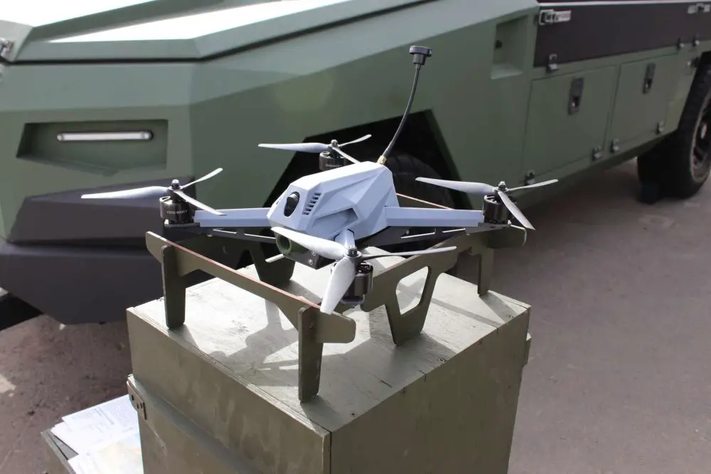 Ukrainian Armor presented the UB60D unmanned strike system at World Defense Show 2026 in Riyadh, described by the company as autonomous and combat-proven in Ukraine. (Picture Source: Army Recognition Group)