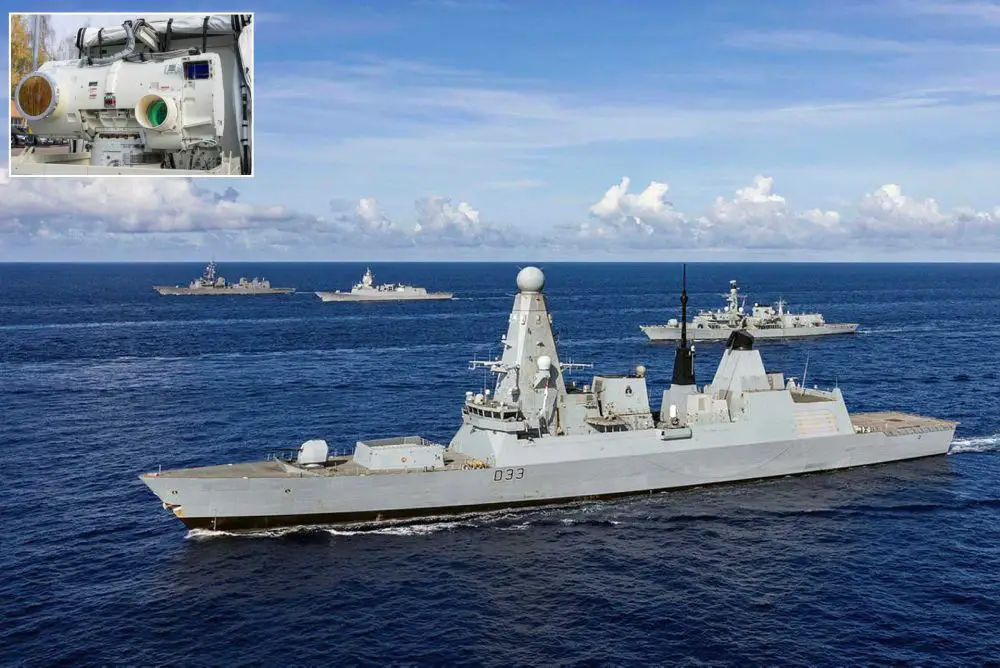 The United Kingdom plans to install the DragonFire high-energy laser weapon on its Type 45 destroyers by 2027, making it the first European power to field a shipborne laser in front-line service.