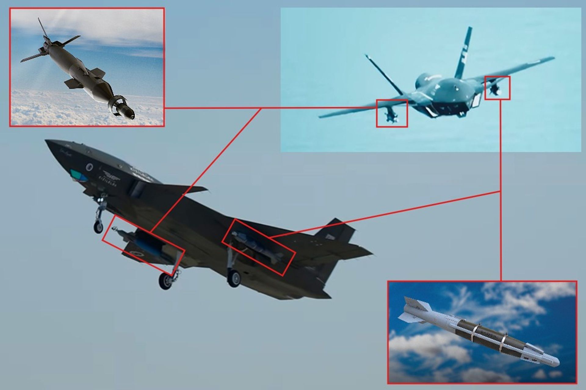 Baykar announced that its Bayraktar KIZILELMA unmanned combat aircraft successfully conducted a firing test using LGK-82 and TEBER-82 guided bombs, demonstrating the platform’s expanding ability to employ multiple 500 lb-class precision strike weapons (Picture source: Baykar / Roketsan / Aselsan)