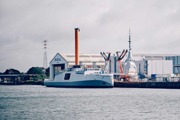 Naval Group launched the second French Navy FDI frigate Amiral Louzeau on May 19, 2026, concurrently with the Swedish government announcement selecting the FDI design for its four-ship Lulea-class frigate program. (Picture source: Naval Group)