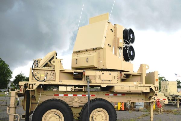 AN MPQ 64A4 Sentinel A4 is a mobile 360-degree X-band radar that detects and tracks drones, cruise missiles, aircraft, and RAM threats, providing engagement quality data for integrated air defense (Picture source: Lockheed Martin).