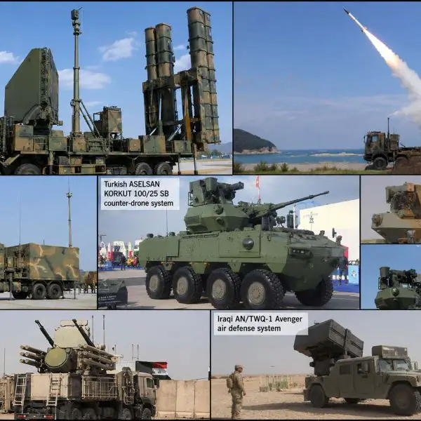 Iraq is pairing South Korean Cheongung-II medium-range surface-to-air missile batteries with Turkish short-range counter-drone systems to rebuild layered air defenses against missiles, drones, and low-flying aircraft (Picture source: Army Recognition Edit).