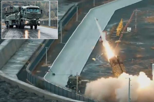 Turkish defense industry footage shows the test fire of the Roketsan-developed Tayfun hypersonic ballistic missile, launched from a dual-container TEL (Transporter Erector Launcher) 8x8 truck.