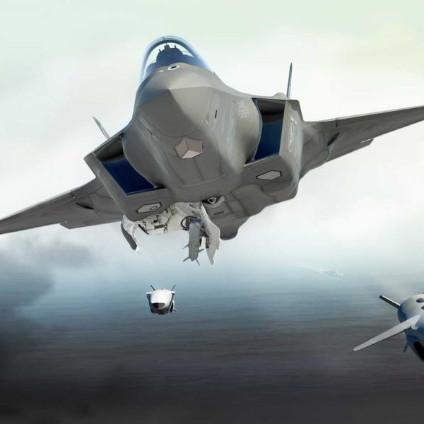 Designed to preserve the aircraft’s low-observable configuration, the Joint Strike Missile is an air-launched, long-range precision weapon derived from Norway’s Naval Strike Missile and optimized for internal carriage on the F-35. (Picture source: Kongsberg)