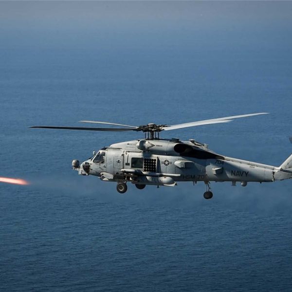 An MH-60R Seahawk helicopter assigned to Helicopter Maritime Strike Squadron (HSM) 70 launches an AGM-114N Hellfire missile during exercise Baltic Operations (BALTOPS) 2019 in the Baltic Sea on June 14, 2019. CENTCOM reported that U.S. forces used a Hellfire missile to disable the engine room of the Gambia-flagged vessel M/V Lian Star in the Gulf of Oman after the ship failed to comply with repeated warnings while sailing toward an Iranian port. (Picture source: U.S. Navy)