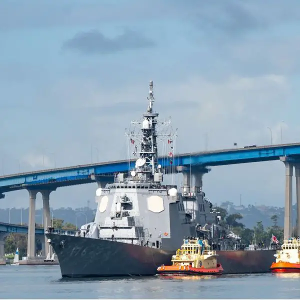 The Kongō-class guided-missile destroyer JS Chōkai (DDG-176) arrived in San Diego on October 15, 2025. (Picture source: Naval Base San Diego)
