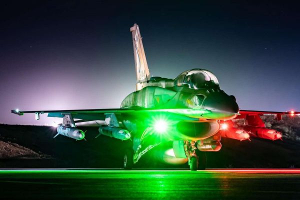 A newly released nighttime image shows an Israeli Air Force F-16I Sufa carrying four RAMPAGE stand-off missiles, revealing a heavier deep-strike loadout likely intended for long-range precision attacks against hardened targets (Picture Source: Israeli Air Force)