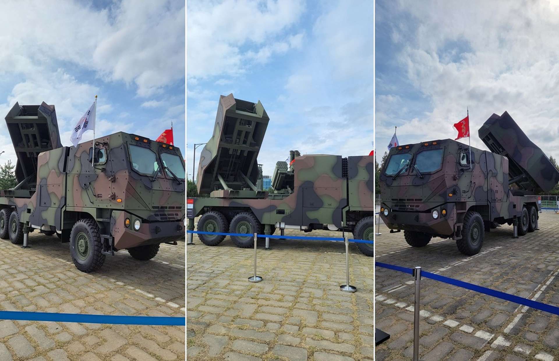 Hanwha HPRS (single CTM pod, four CTM-MR missiles) is a GPS/INS-guided 50–160 km precision strike (~9 m CEP), modular warheads and anti-ship option, built for coastal denial and rapid shoot-and-scoot operations (Picture source: Mason on X).