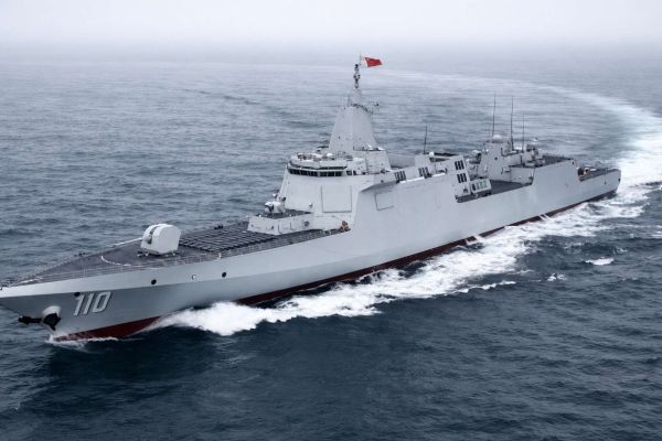 Type 055 destroyer Anqing during its first live-fire exercise in the East China Sea, highlighting China’s growing surface warfare capability through advanced sensors, long-range missile capacity, and fleet air-defense command functions (Picture source: CCTC News Agency).