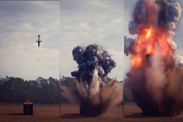 ERAM is a rapidly produced air-launched standoff cruise missile in the 500 lb class, using turbojet propulsion and GPS/INS guidance to deliver precision strikes on fixed high-value targets from outside dense air defenses, enabling the U.S. Air Force to generate larger salvos and sustain long-range strike at scale (Picture source: U.S. Air Force).