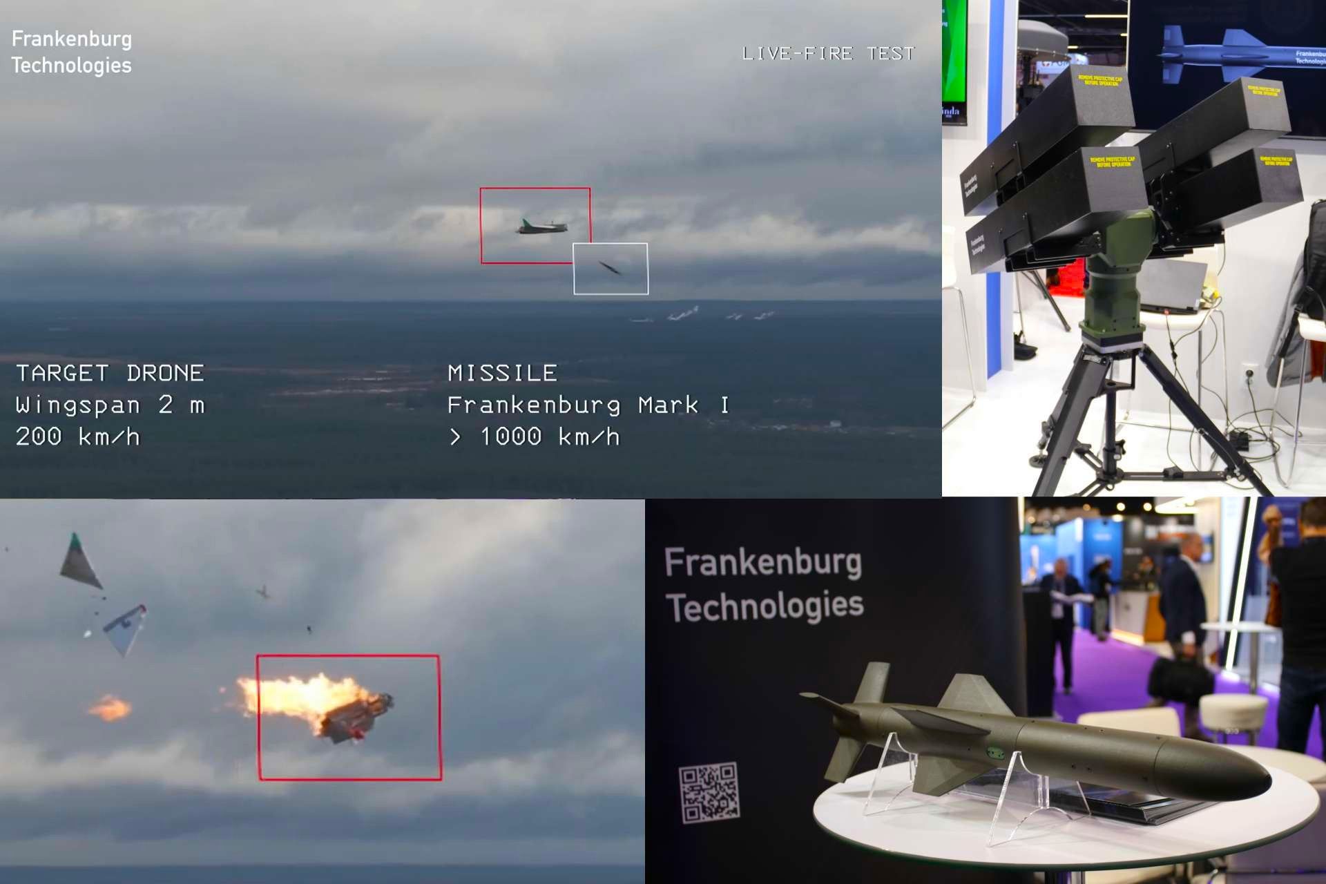Newly released footage shows Estonia’s Frankenburg Technologies Mark I mini-missile successfully intercepting a Shahed-type attack drone, highlighting a push toward lower-cost, scalable air defense against mass drone threats (Picture Source: Army Recognition Group / Frankenburg Technologies)