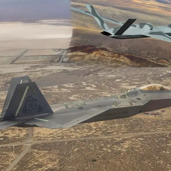 A U.S. Air Force F-22 Raptor pilot directly controlled an MQ-20 Avenger combat drone from the cockpit, proving real-world crewed and uncrewed teaming in flight (Picture Source: General Aomics / U.S. Air Force)