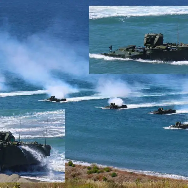 During the EFES 2026 exercise in İzmir, Türkiye’s FNSS ZAHA amphibious assault vehicles showcased their ability to transport Marines from sea to shore under armor while providing suppressive fire support for NATO-style beach landing operations. (Picture Source: Army Recognition Group)