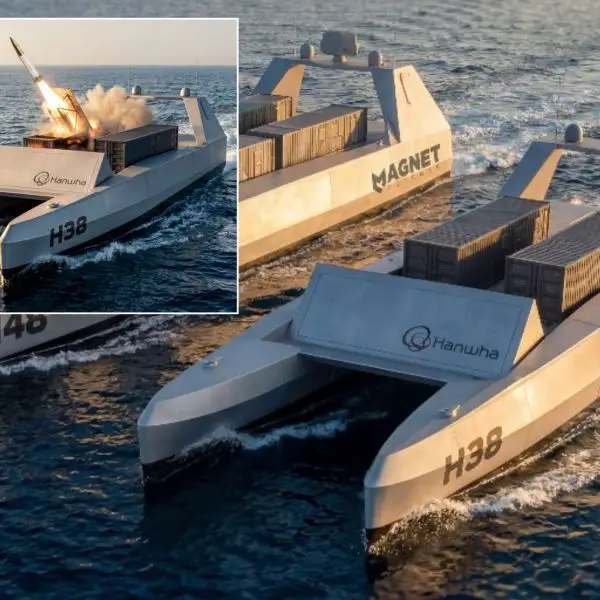 The new Hanwha-Magnet MUSV could extend U.S. Navy presence, support distributed operations, and reduce crew risk in contested zones.  (Picture source: Hanwha USA)