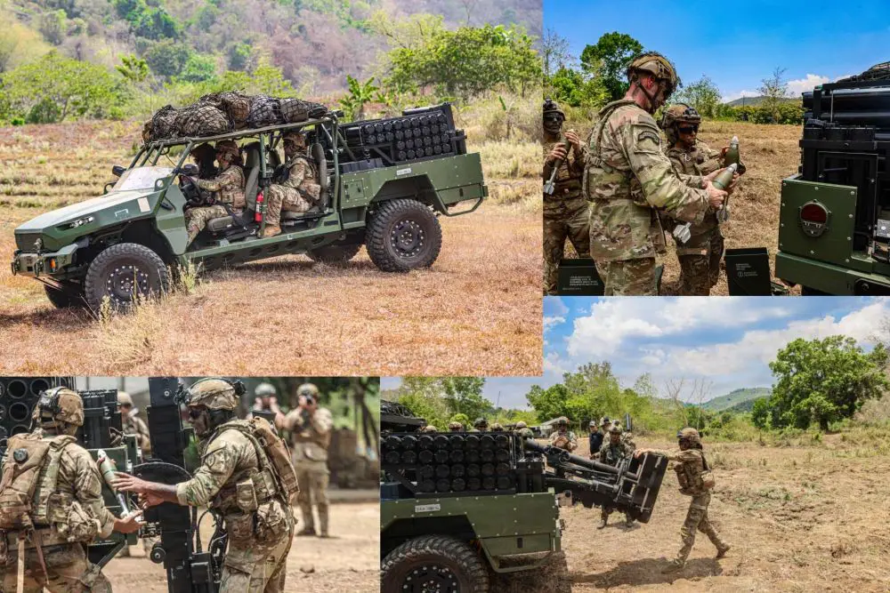 The U.S. Army demonstrated its Scorpion 81mm mobile mortar during Balikatan 2026 in the Philippines, highlighting a fast-moving, shoot-and-displace fire support capability tailored for Indo-Pacific island defense (Picture Source: U.S. Army)