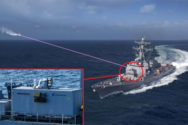 Rheinmetall and MBDA will form a joint venture to field naval laser weapons, building on a 20 kW demonstrator tested aboard frigate Sachsen to counter drones and close-in aerial threats (Picture source: Rheinmetall).
