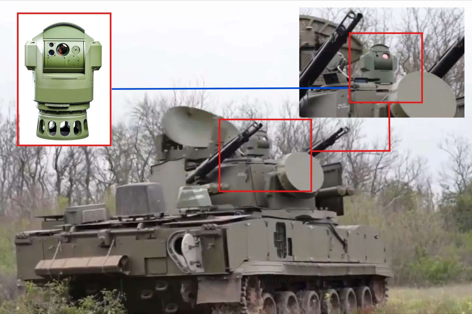 Russia’s deployment of a rare modernized 2K22M1 Tunguska-M1 near Dobropillia highlights how legacy Russian air defense systems are being upgraded with advanced thermal-optical sensors to improve passive drone detection and counter-UAS effectiveness on the modern battlefield (Picture Source: Russian Social Media/  NTC ELINS / Edited By Army Recognition Group)