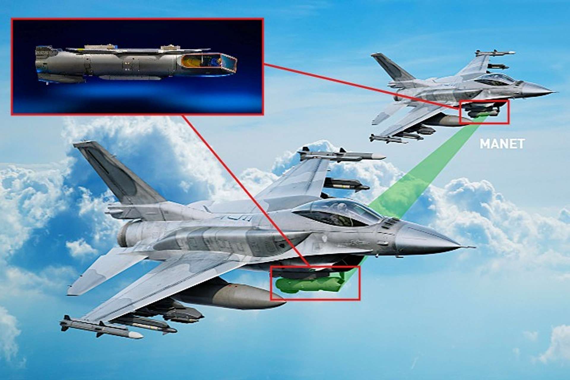Lockheed Martin has announced the successful completion of a multi-aircraft flight demonstration of its Sniper Networked Targeting Pod on F-16 fighter jets, confirming the ability to securely share real-time targeting data between airborne platforms and ground stations (Picture Source: Lockheed Martin)