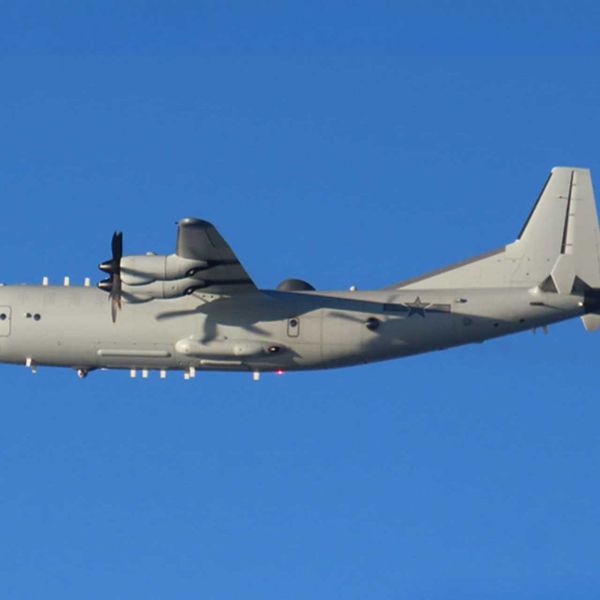 The Chinese Y-9FQ anti-submarine warfare aircraft features an enlarged nose housing an AESA radar, electro-optical targeting system, magnetic anomaly detector boom, wingtip ESM sensors, and an internal bay for torpedoes and depth charges. (Picture source: Japanese MoD)