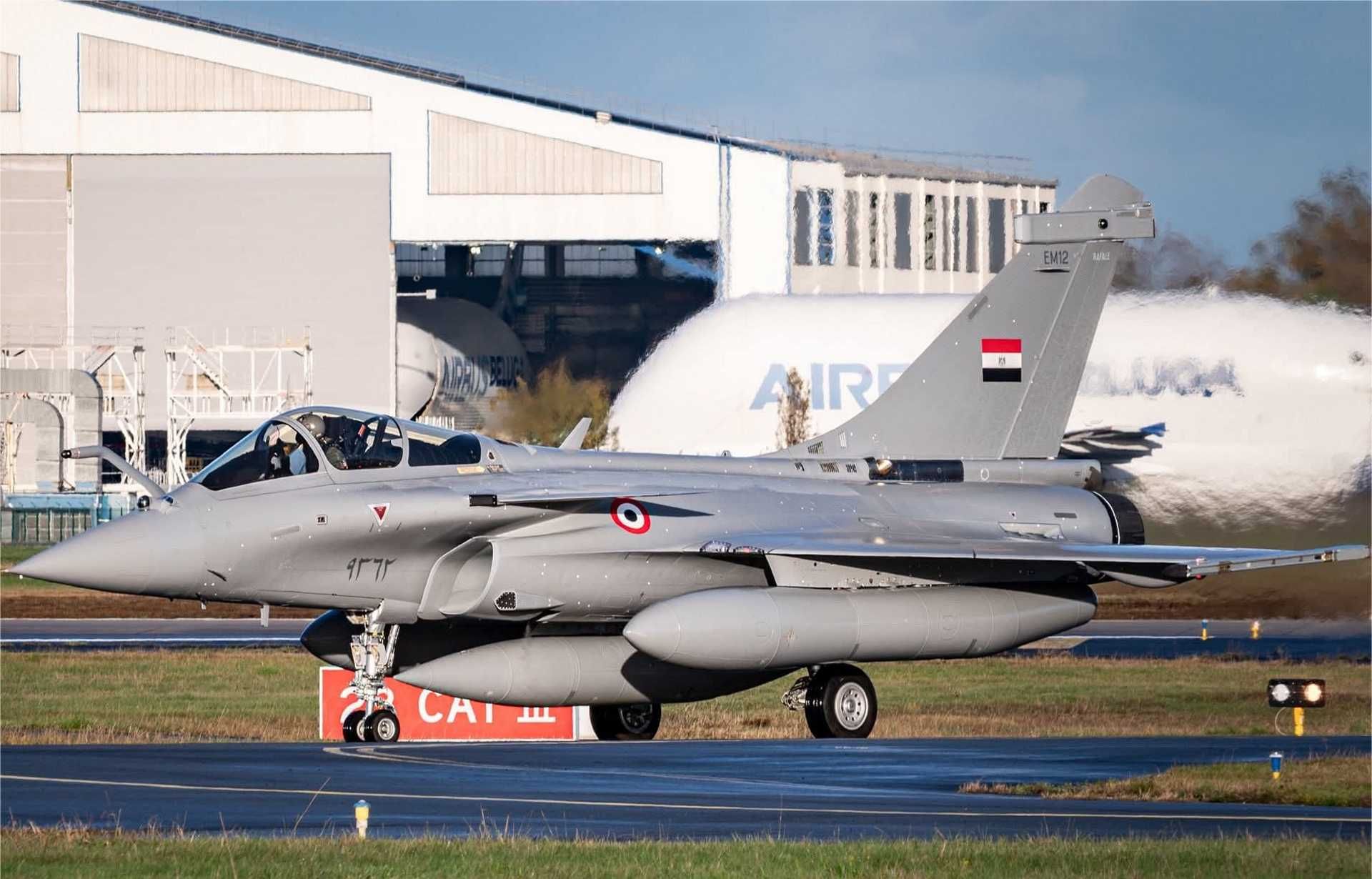 Newly delivered Rafale EM12 fighter jet for the Egyptian Air Force spotted on the tarmac, marking the latest phase in Egypt’s 2021 procurement of 30 French-made Rafale advanced multirole combat aircraft.